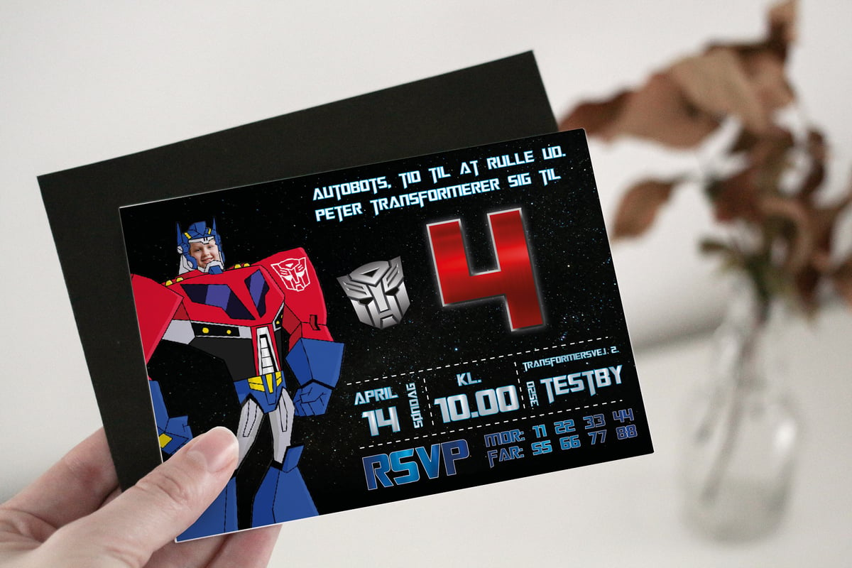 Invitation with hand_Transformers premium